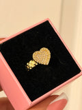 White Cluster Heart Ring