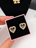 Diamond Heart Earrings
