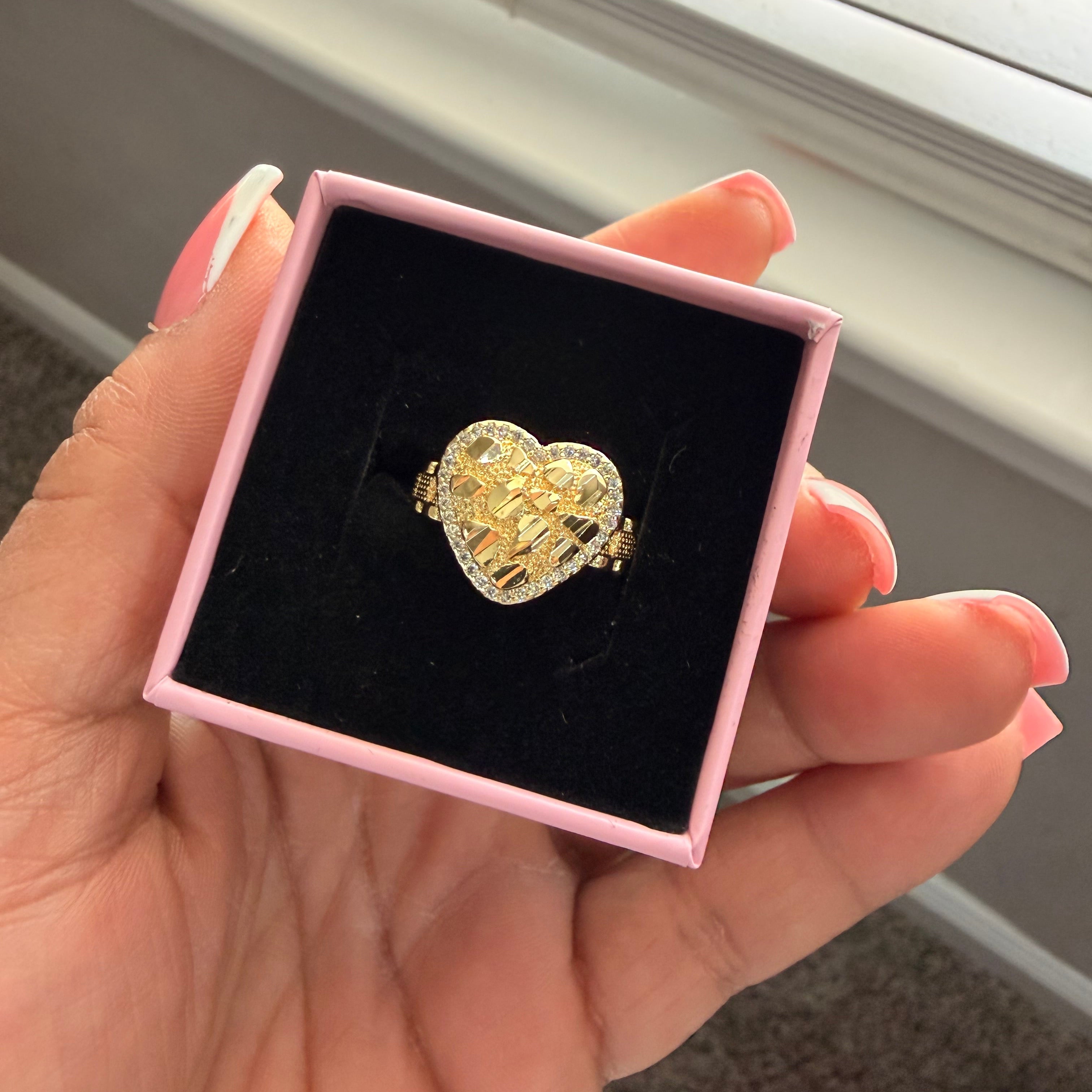 Heart Nugget Ring