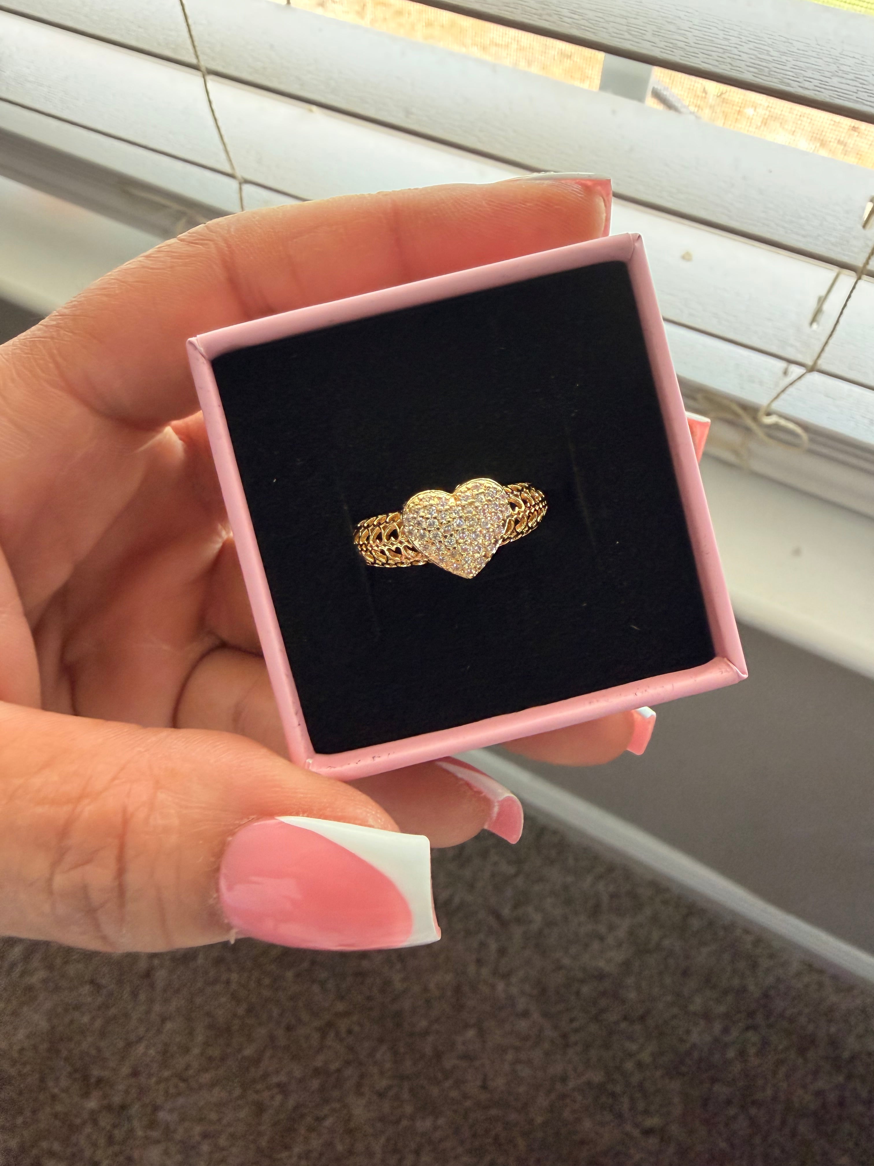 Heart Cluster Ring