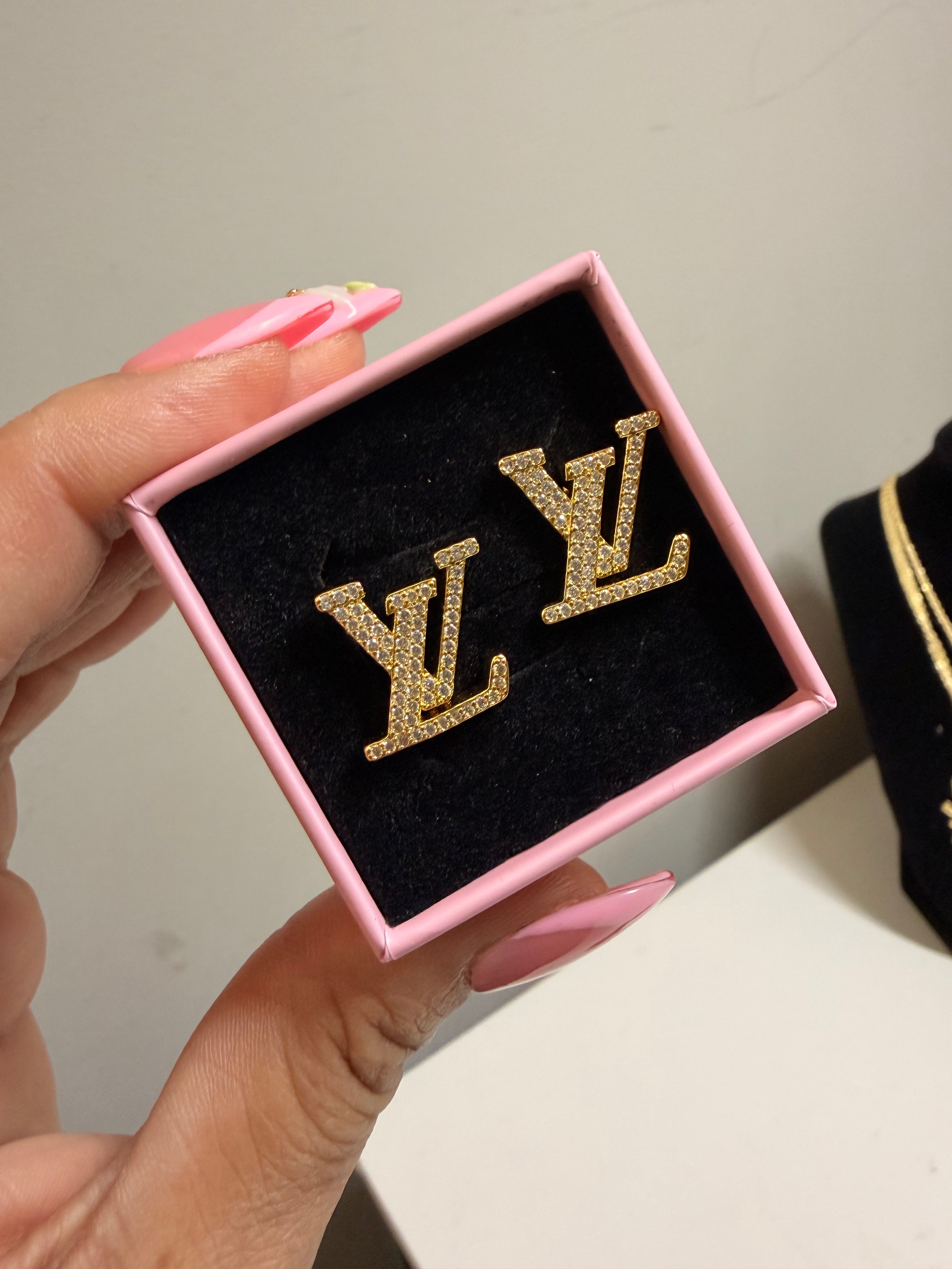 Gold LV Earrings